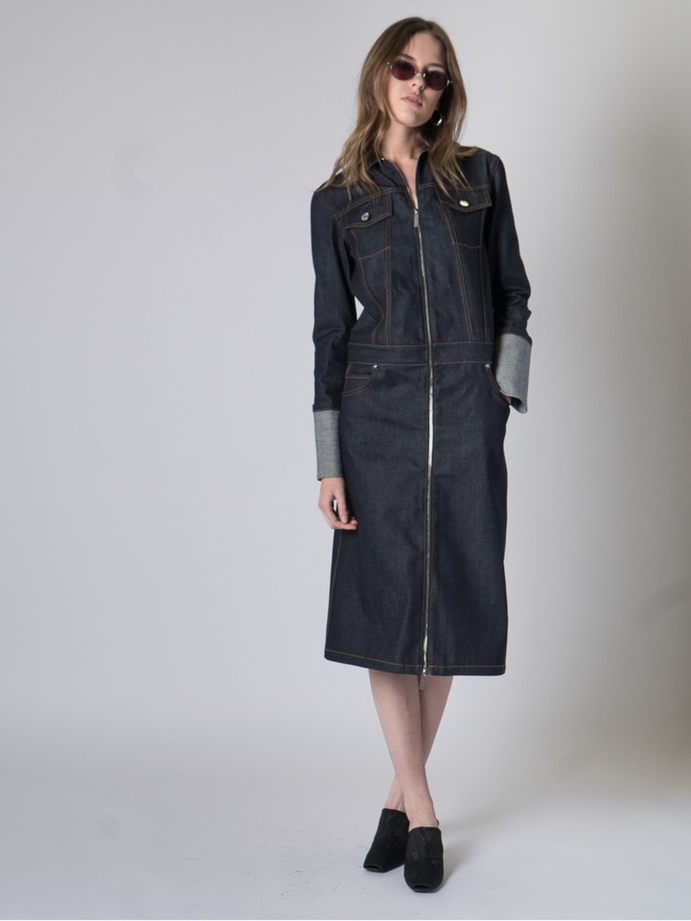 Helmut Lang Raw Indigo Denim Trench Size XS - Picture 4 of 16